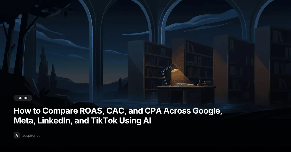 How to Compare ROAS, CAC, and CPA Across Google, Meta, LinkedIn, and TikTok Using AI