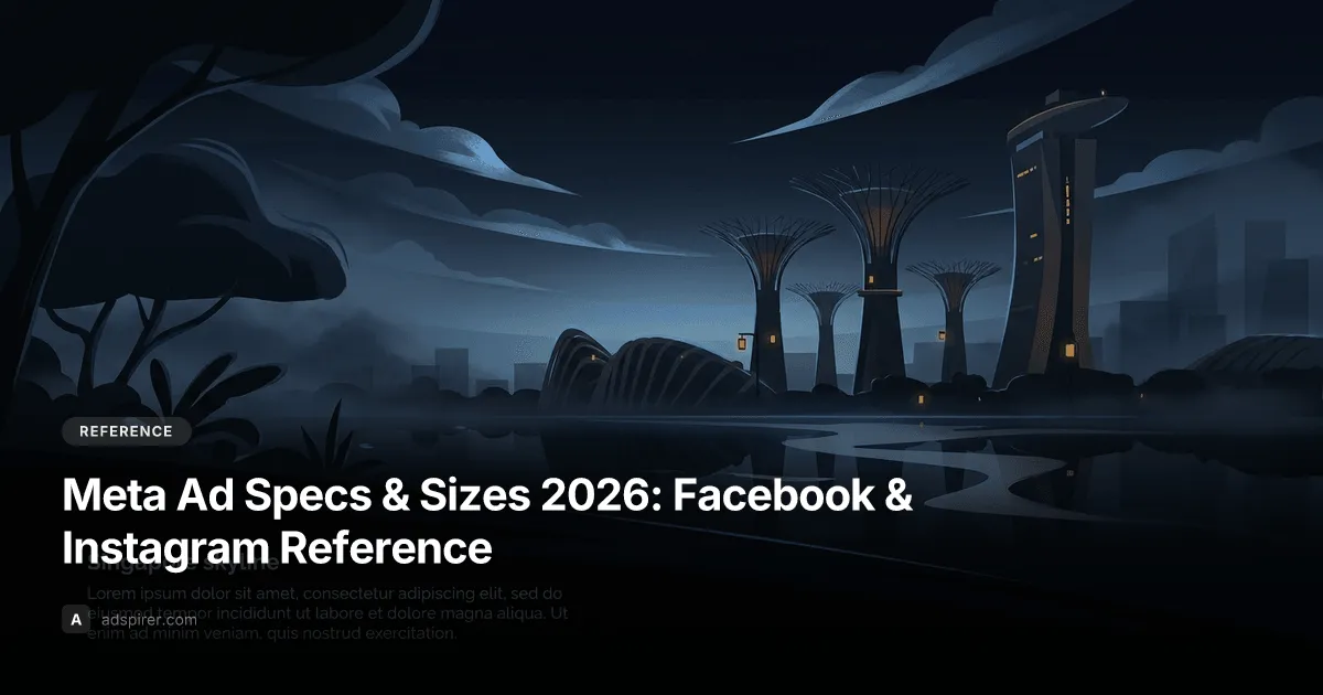 Meta Ad Specs & Sizes 2026: Facebook & Instagram Reference