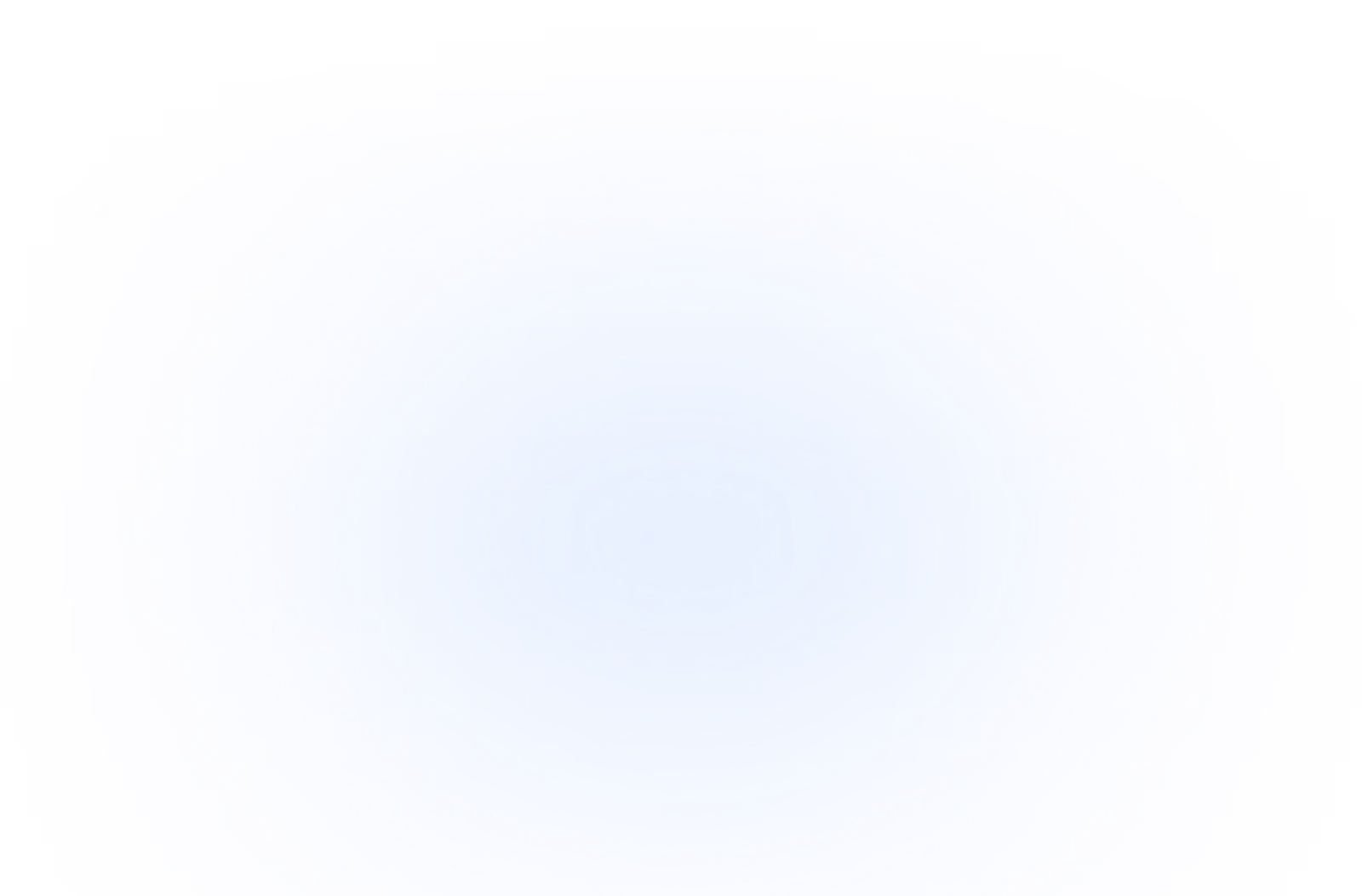 Blue circular gradient with concentric rings on a black background.
